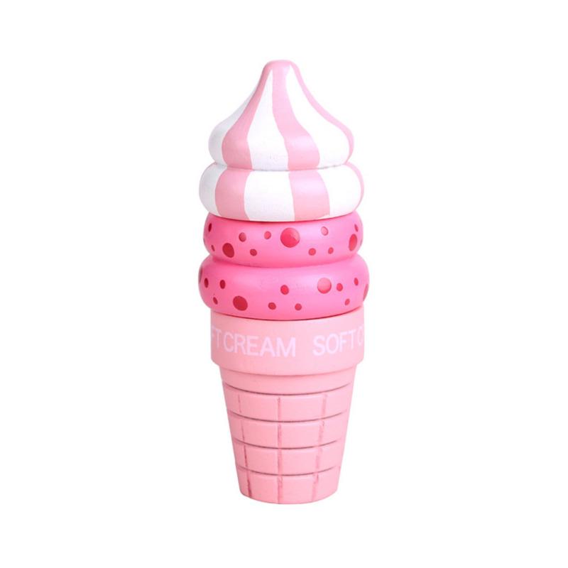 Детский Магнитный Домик Игрушка Деревянный Шоколад Ваниль Клубничное Мороженое Детский Подарок Strawberry flavor