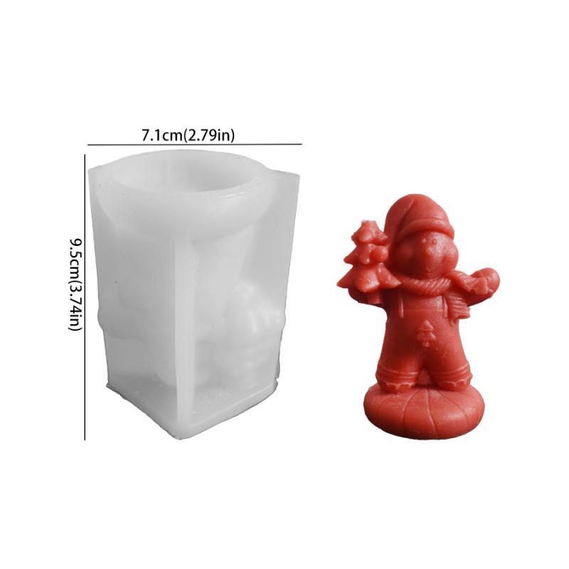 

Новая форма Wonderfu Рождество 3D Форма Пряничный человечек Леденец Пряничный человечек Девочка Мальчик Свеча Декоративное украшение Силиконовые формы