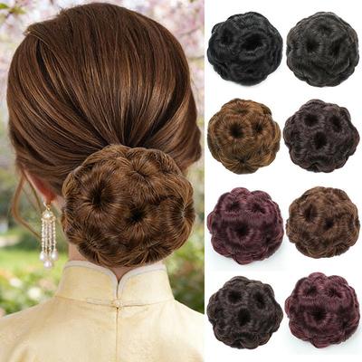 Nine Flowers Hair Clip Bun - Bridal Hairpins & Floral Updo Accessories for Qipao