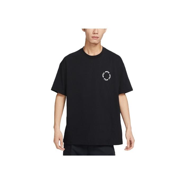 Nike Alphabet Print Loose Round Neck Short Sleeve T-Shirt Men Tops Black FB8143-010