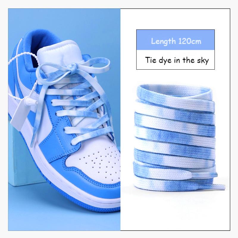

Тай-дай шнурки градиентных цветов для спортивной обуви, ботинок, кроссовок, коньков, повседневной обуви, плоские шнурки 120/140/160 см 120cm