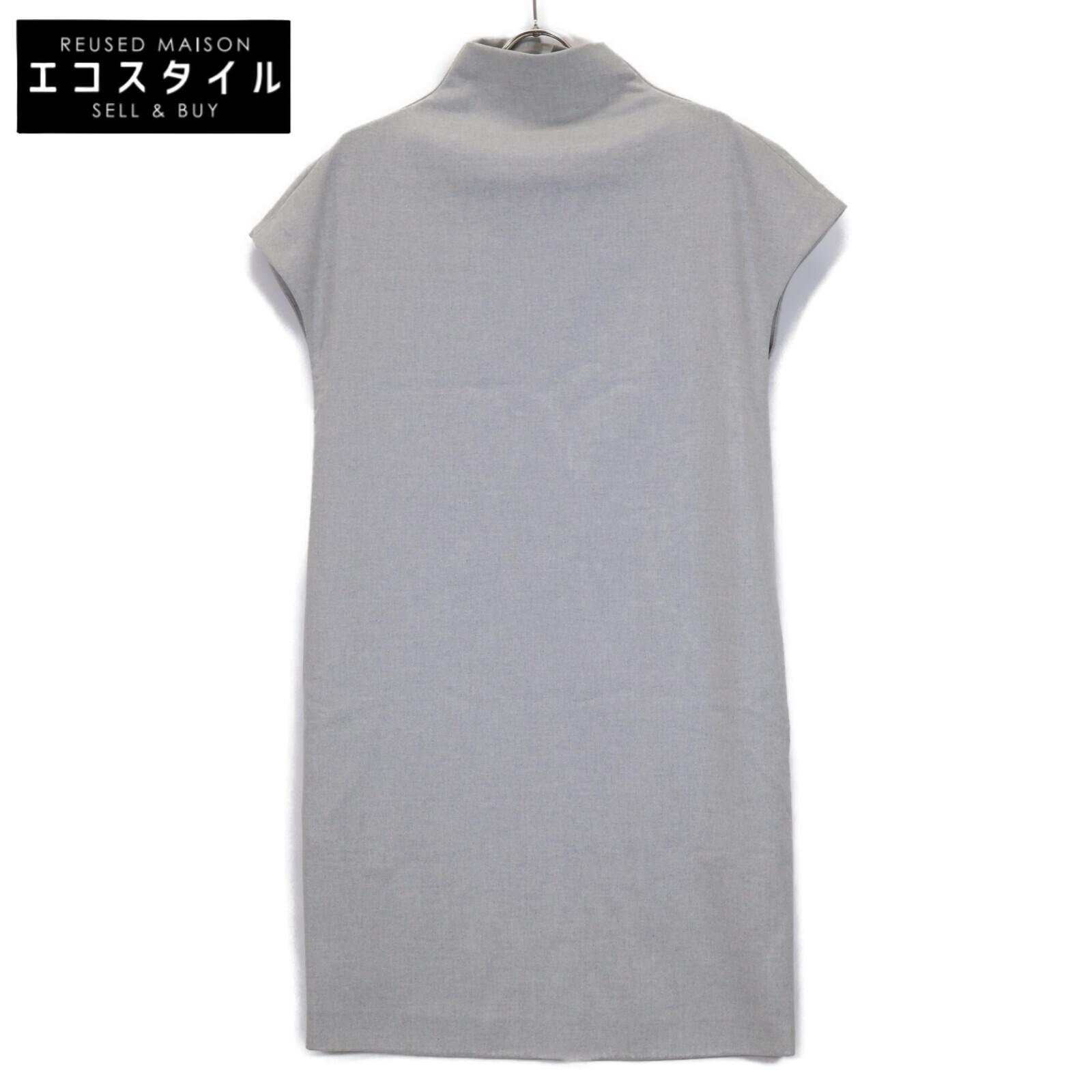 

YOKOCHAN Grey YCD-314-128 mock neck dress dress 38 Light grayUsed