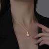 1 Pcs Copper Pendant Money Pouch Titanium Steel Necklace Model 2024 Women Niche Trend Light Luxury Collarbone Chain