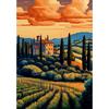 Amalfi Coast and Tuscany Vineyard Landscape Poster Italy Travel Wall Art Picture Canvas Painting for Living Room Home Decor