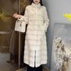 Elegant Winter Thick Faux Mink Fur Long Coat Stand Collar Warm Stylish Women Outerwear Jacket