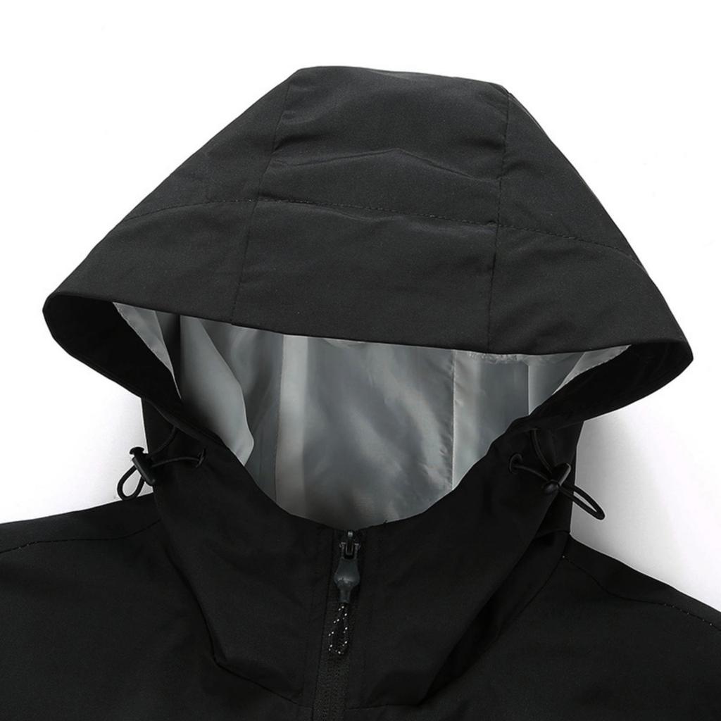 Herren Casual Color-Block Sport Outdoor Jacke, Herren Winddicht Atmungsaktiv Kapuze Reißverschluss Jacke