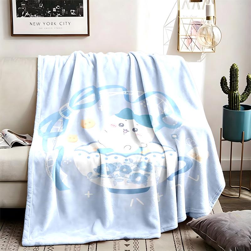 Chiikawa Theme Blanket Suitable For The Sofa Camping And Travel Made Of Soft Flannel Material An Ideal Gift For Occasions Such As Birthday