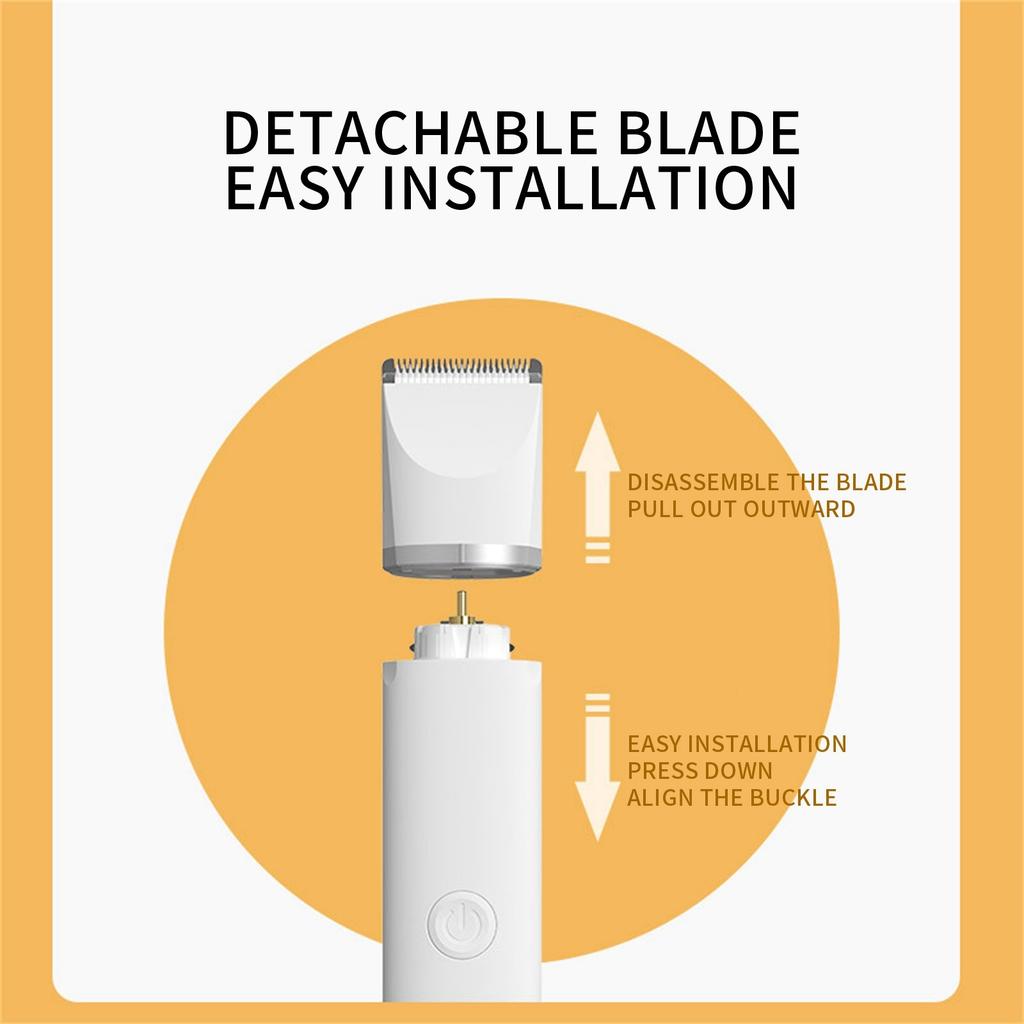 Hundehaarschneidemaschinen-Set, 4 in 1 Kabellos Elektrisch, Geräuscharm Tierhaarschneidemaschinen Für Dickes Fell Für Hunde, Fellpflege S, Augen, Ohren, Gesicht, Verfilztes Fell