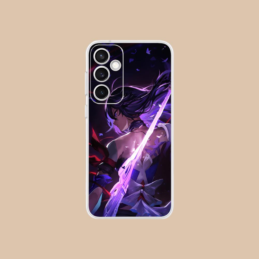 HSR Seele Clear Mobile Phone Case for Samsung Galaxy S25 S24 S23 S22 S21Plus FE Ultra Colorful Cover