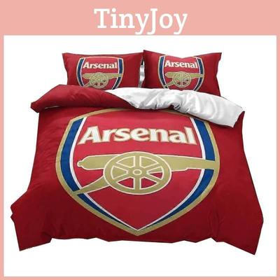 Arsenal Print Football Duvet Cover Pillowcase Christmas Bedding Three Piece Set
