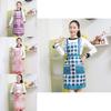 Elegant Women Apron With Ruffle Pocket And Floral Roses For Cooking And Baking