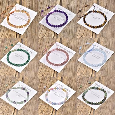 8 mm Böhmisches Mondsteinarmband für Frauen, natürliche Edelstein-Karneol-Perlen, Kristallheilung, verstellbare geflochtene Seilarmbänder