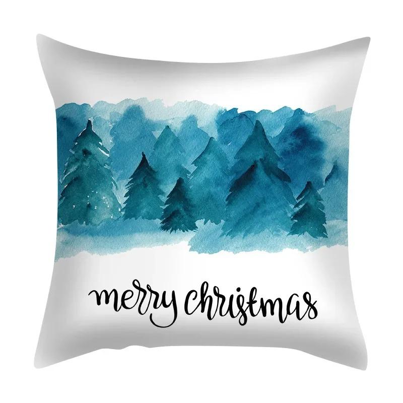 Weihnachts-Themen-Kissenbezüge Auto Zubehör Büro Santa Claus Wohnzimmer Sofa Hause Kissenbezüge