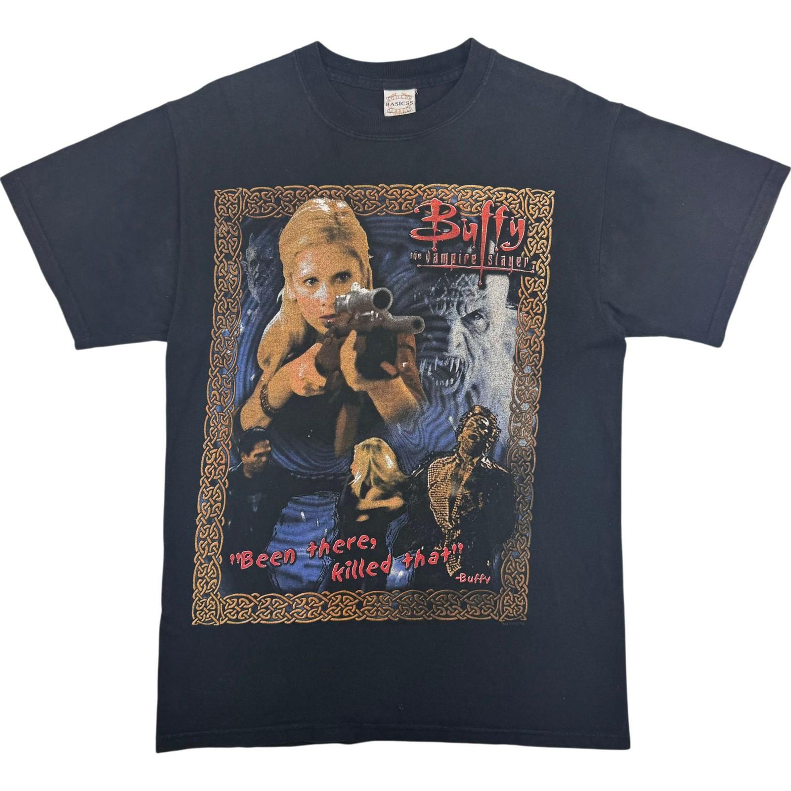 Buffy The Vampire Slayer horror movie classic black tshirt QT7643 S