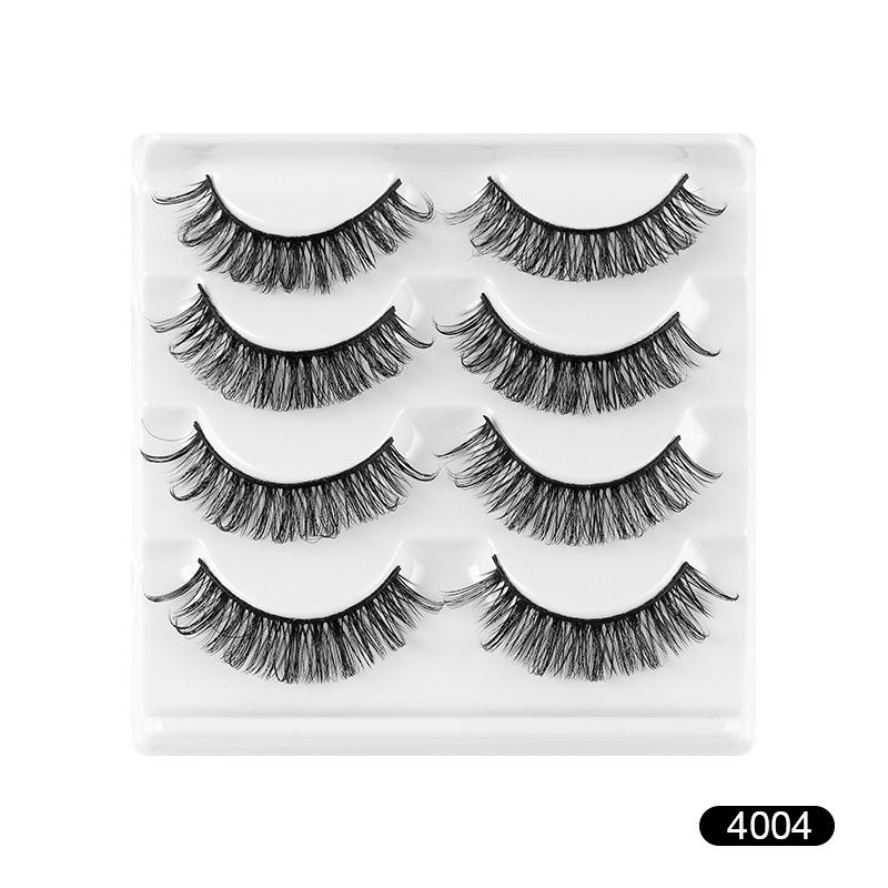 New Arrival D Curved Russian Curl False Eyelashes Chemical Fiber Eyelashes Thick Curl