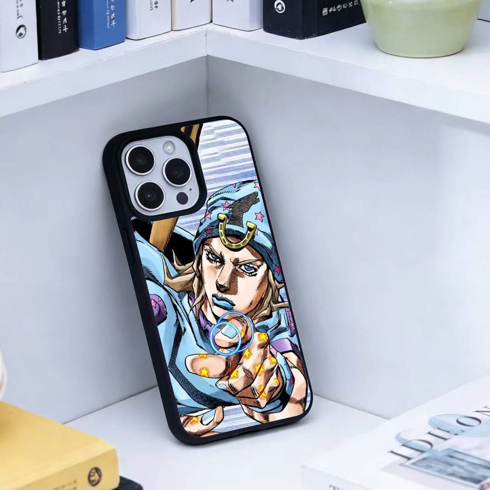 

Чехол для телефона с изображением из аниме JoJo s Bizarre Adventure для iPhone 17,16,15,14,13,Pro,Max,Plus, Магнитный для беспроводной зарядки Magsafe iPhone11