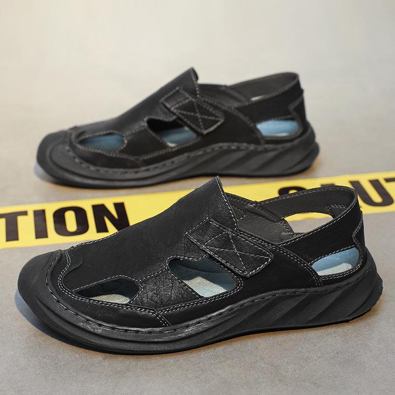 Cave shoes 22 summer new Roman sandals soft leather non-slip personalized breathable hollow sandals