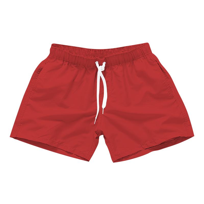 Mens Swim Trunks with Side Pockets Summer Casual Solid Color Beach Shorts Quick Dry Lightweight Board Shorts Swimwear Swimsuit