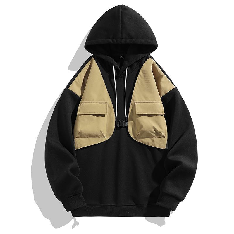 

Контрастная цветная строчка с капюшоном, модная именная толстовка, модный подростковый красивый универсальный топ 3XL