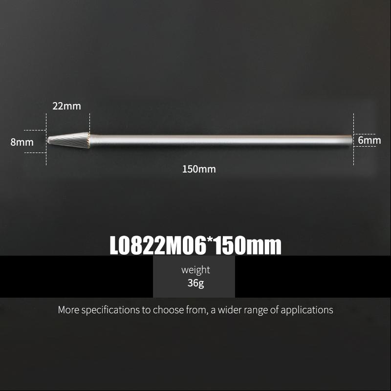 150mm Length 1Pcs Tungsten Carbide Rotary Files Woodworking Plastic Metal Iron Aluminum Stainless Steel Milling Cutter