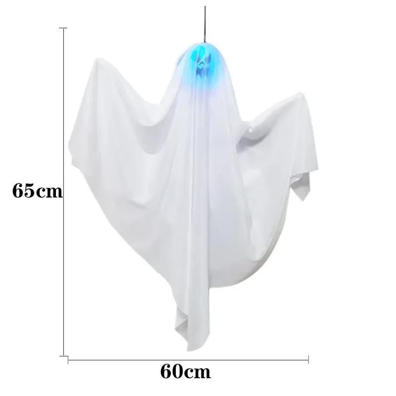 Halloween Scary LED Lights Glowing Hanging Ghost Venue Setting Horror Door Hanging Haunted House Props Halloween Props
