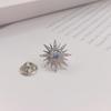 Korean Style Copper Inlaid Zirconia Summer Brooch Cardigan Collar Pin