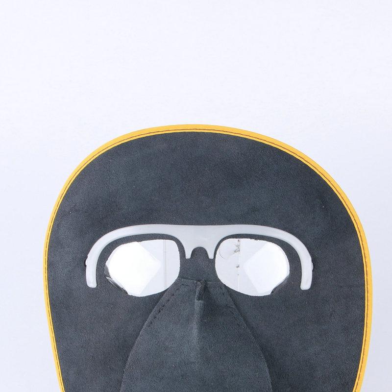 Head-Mounted Ghost Face Cowhide Mask for Welding with Eye Protection