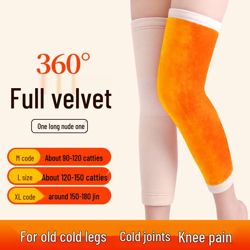 Fleece-Lined Knee Sleeves for Elderly: Warm, Thick, Seamless Cold Protection for Joints in Winter