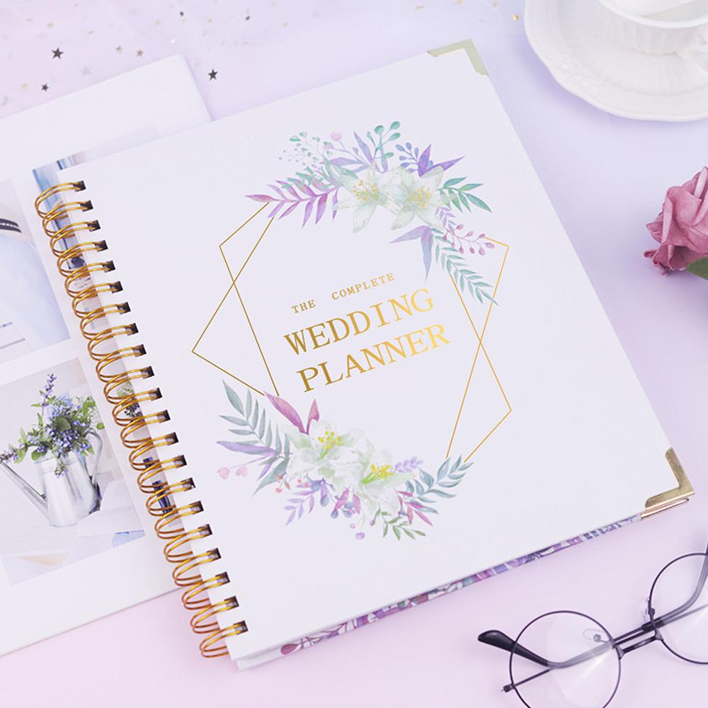 Wedding Planner Book for the Bride Wedding Planning Organizer with 5 Tabbed Sections 11.4x9.4in Hardcover with Metal