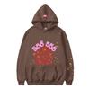 Herren Übergroßes Kapuzenpullover-Set Mit Spinnennetz-Grafikdruck Winterlich Warm Fleecegefüttert Streetwear