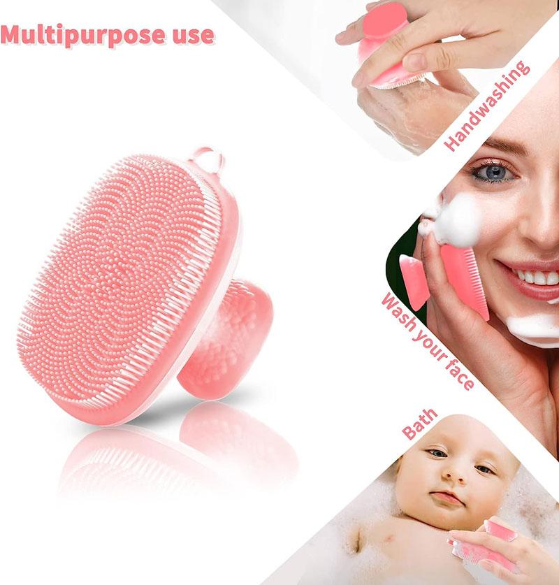 Silicone Face Scrubber for Men and Women Facial Cleansing Brush Silicone Face Wash Brush Manual Cleansing Skin Care Face Brush