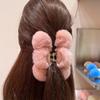 Winter Temperament Rabbit Hair Claw Hair Ball Grab Large Plush Hair Grab The Back of The Head Shark Clip Hairpin Headwear
