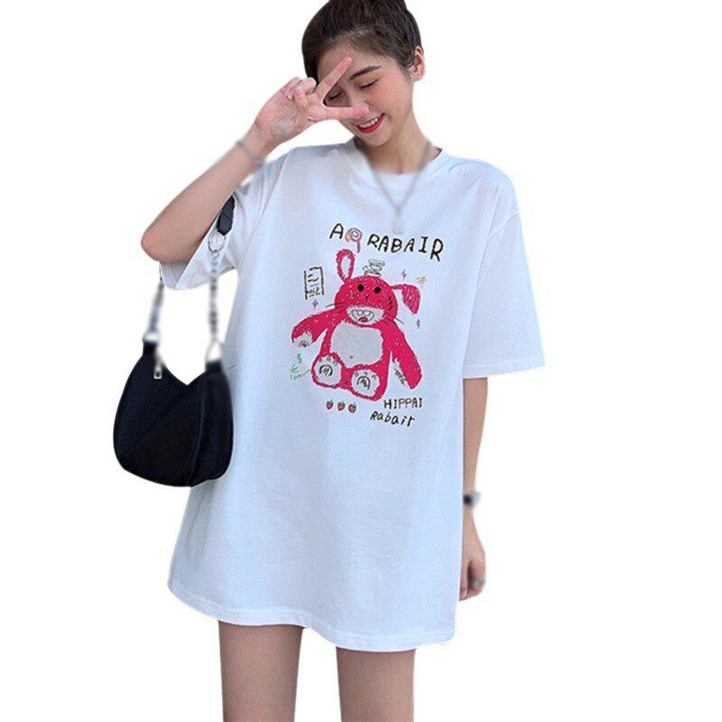 Summer Tops for Women Geometric Print O-Neck Short Sleeve T-Shirts Vacation Casual Comfy Tunic Blouse