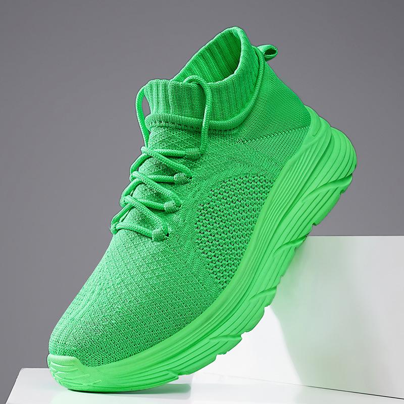 

Men s shoes large size new shoes sports casual shoes fly woven breathable lightweight running shoes men s mesh shoes 46 зелёный