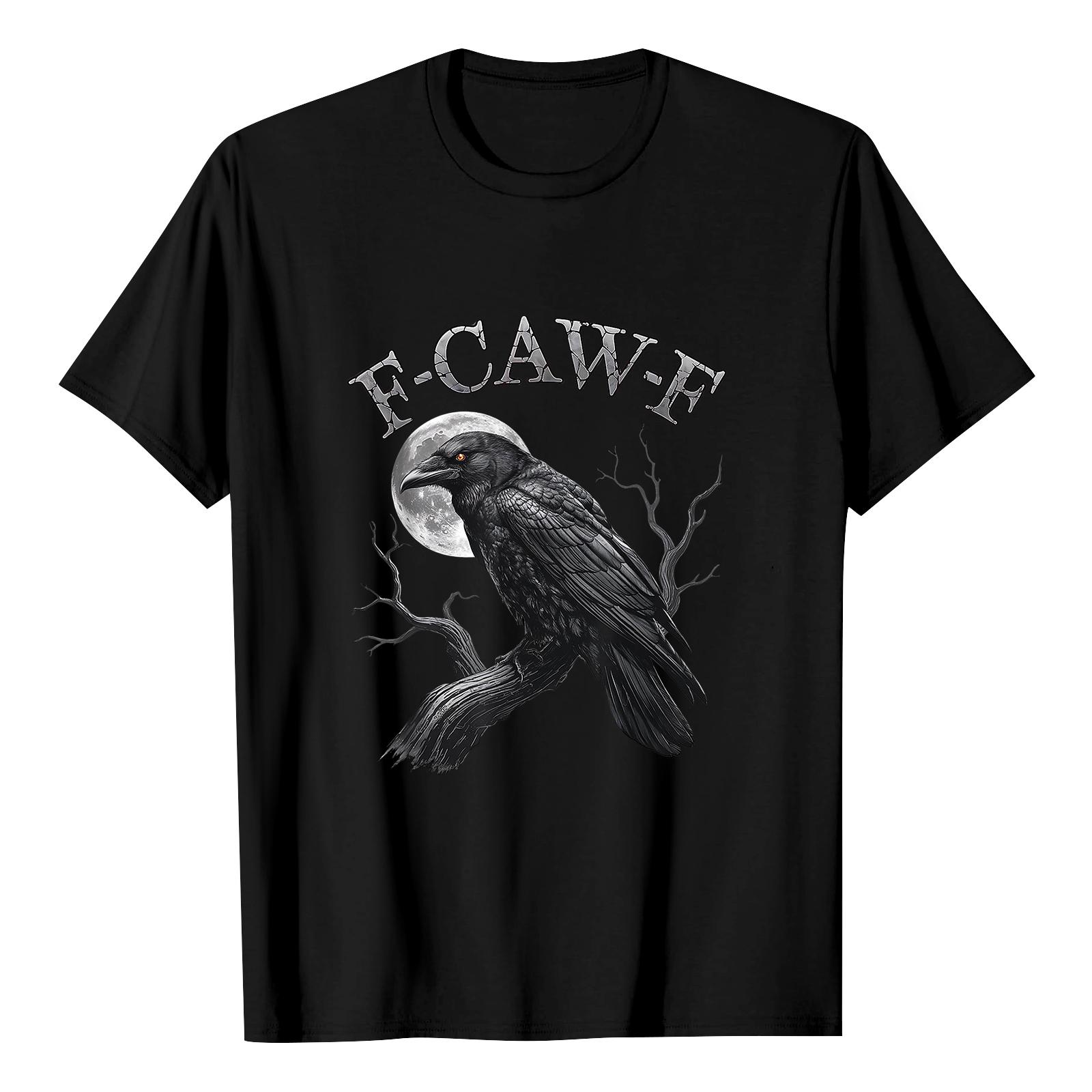 

F-CAW-F Женская повседневная футболка с коротким рукавом и принтом букв 160 чёрный