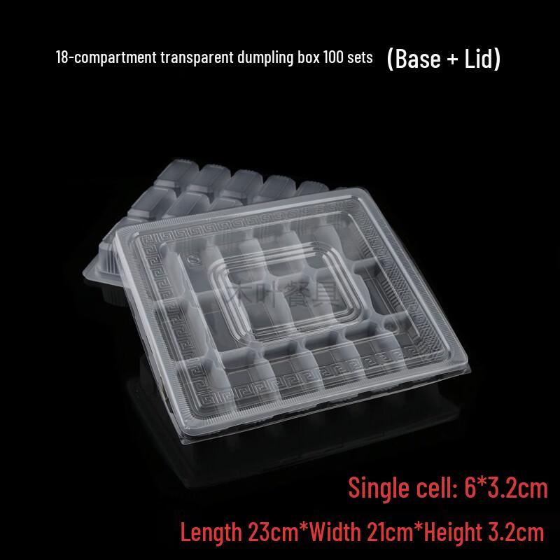 Disposable 18-Compartment Food Container Set