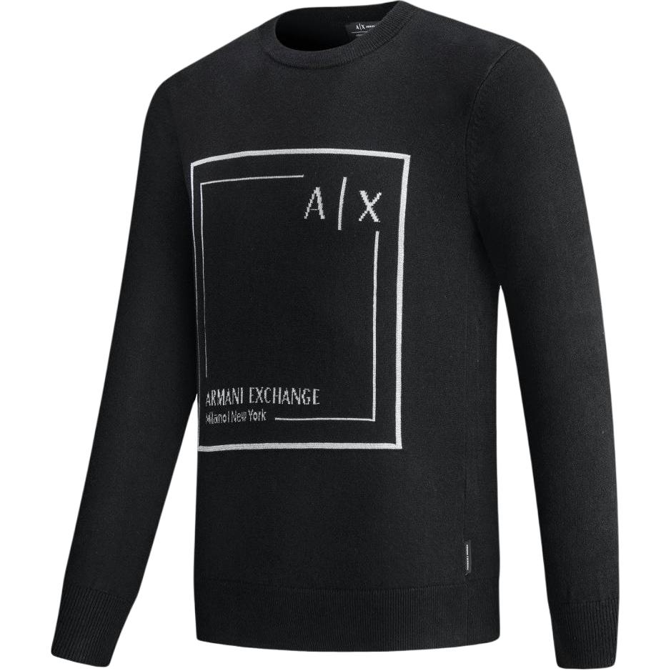 Armani Exchange Letter Print Crew Neck Pullover Long Sleeve Sweatshirt Men Sweatshirt 3RZM1A-ZM2HZ-1200