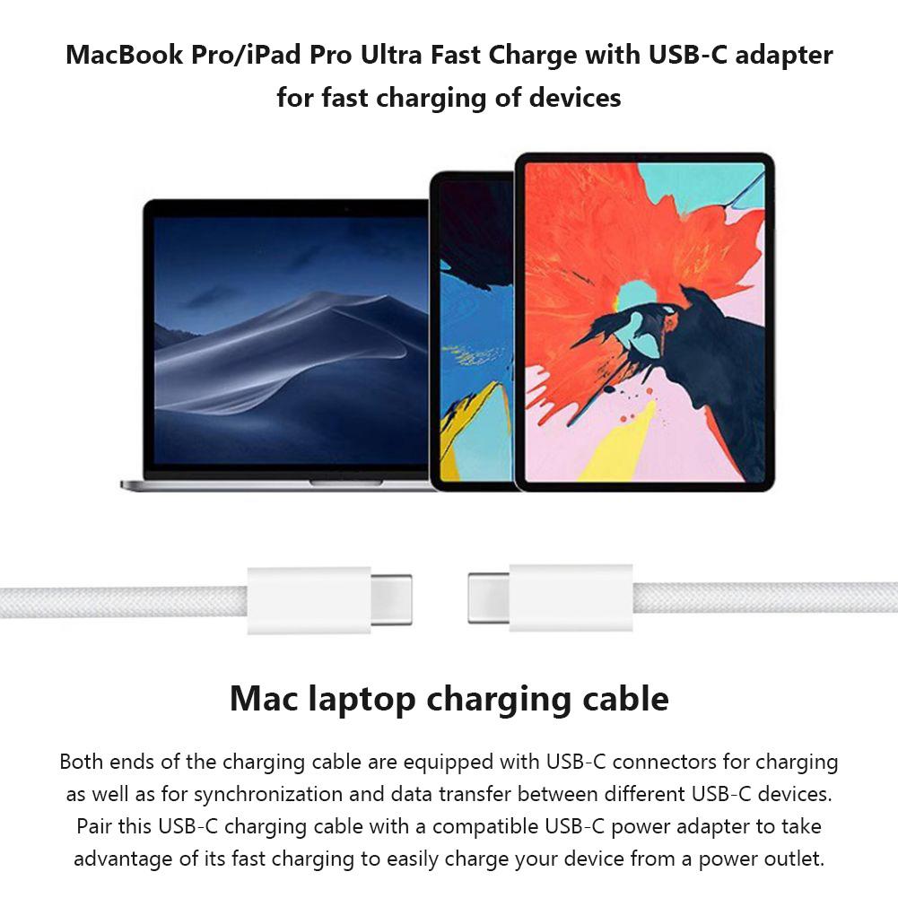 USB C Charging Cable 240W Fast Charging Cable Type C Charge Wire Braided PD Charging Cord For Smart Phones Tablet