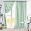 White Sheer Chiffon Backdrop Curtains, Wedding Backdrops Drapes for Birthday Party Photo Back Drop Background Home Decorations