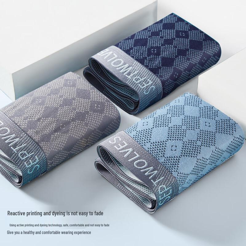 Seven Wolves Herren Antibakterielle Atmungsaktive Boxerbriefs 3er-Pack