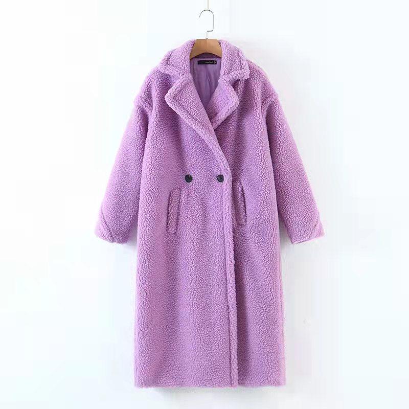purple teddy jacket