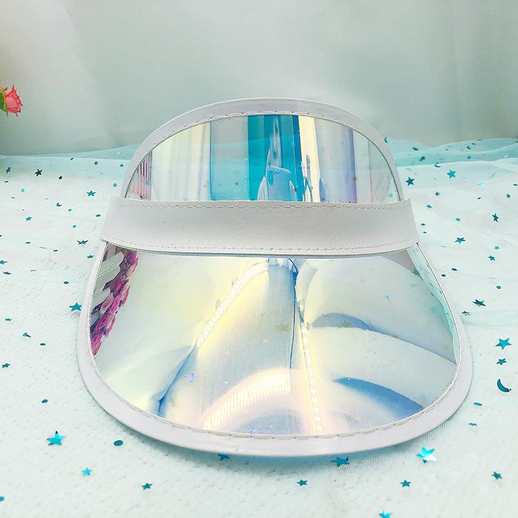 Sports Adult Uv Protective Plastic High Quality Sun Visors Transparent Protect Pvc Beach Sun Visor Cap Hat for Women