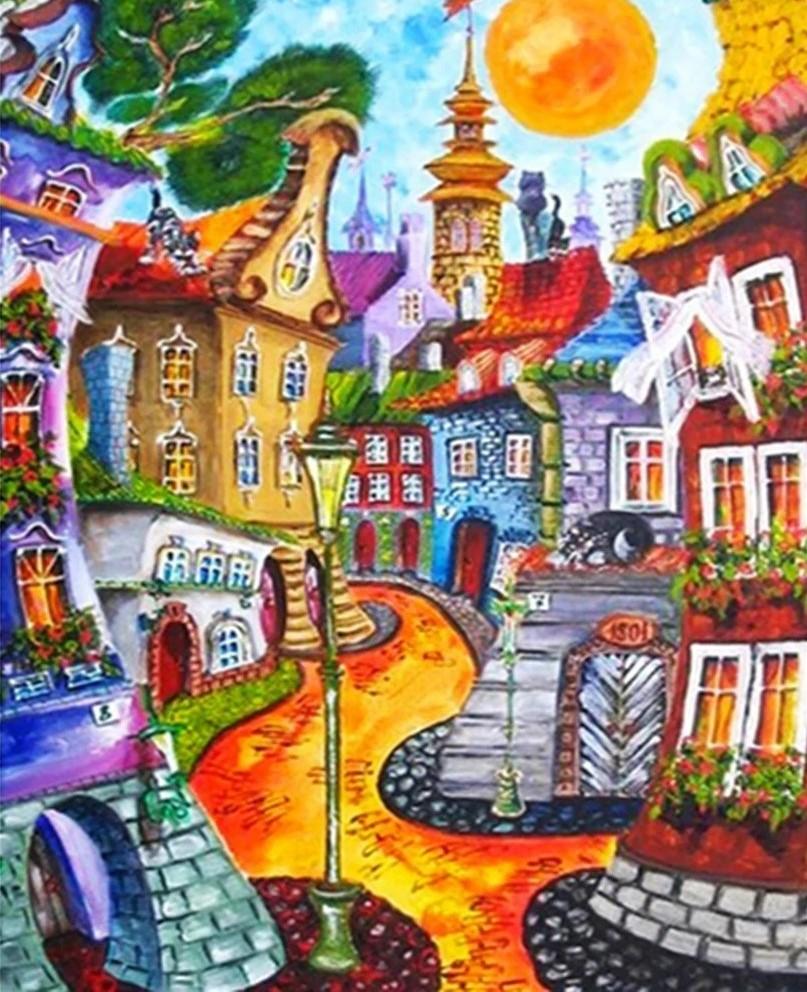 5D DIY Diamant Malerei 2024 neue Cartoon Haus voller runder Diamant Kreuzstich Kit Diamant Stickerei Home Dekoration Geschenke