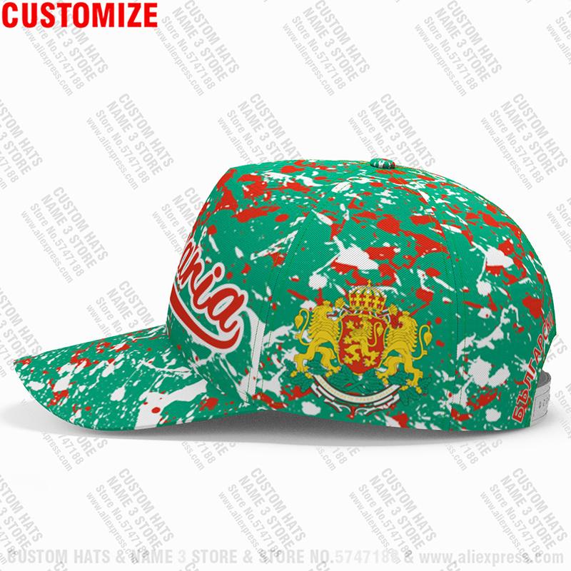Bulgaria Baseball Cap Free 3D Custom Made Name Number Team Logo Bg Hat Fishing Bgr Country Travel Bulgarian Nation Flag Headgear