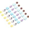 20-Piece Pack of Iridescent Gradient Five-Pointed Star Flower Acrylic Beads for DIY Bracelets