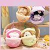 Cute Plush Cartoon Puppy Bakery Surprise Pudding Keychain For Headphone Storage And Decoration