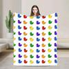 Cute Rubber Duck Plush Flannel Throw Blanket for Kids and Adults Soft Warm Bedspread for Couch Chair Quality Comforter