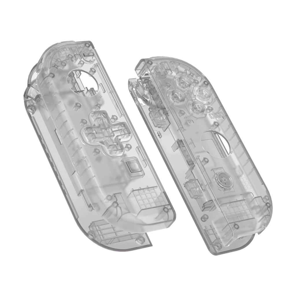 eXtremeRate Switch Handheld Controller Shell Case Key Compatible with Switch Clear Material Switch Housing Compatible with Organic EL Comes with a