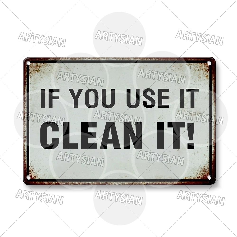 Металлическая табличка Гигиена Без Обуви Без Еды Напитков Ресторан Офис Школа Общественное Место Табличка Мойте Руки Санитайзер Соблюдайте Чистоту 20x30cm