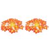 2-Pack LED Maple Leaf Light String Halloween Thanksgiving Garden Party Decoration Lights 1.5 Meters 10 LED